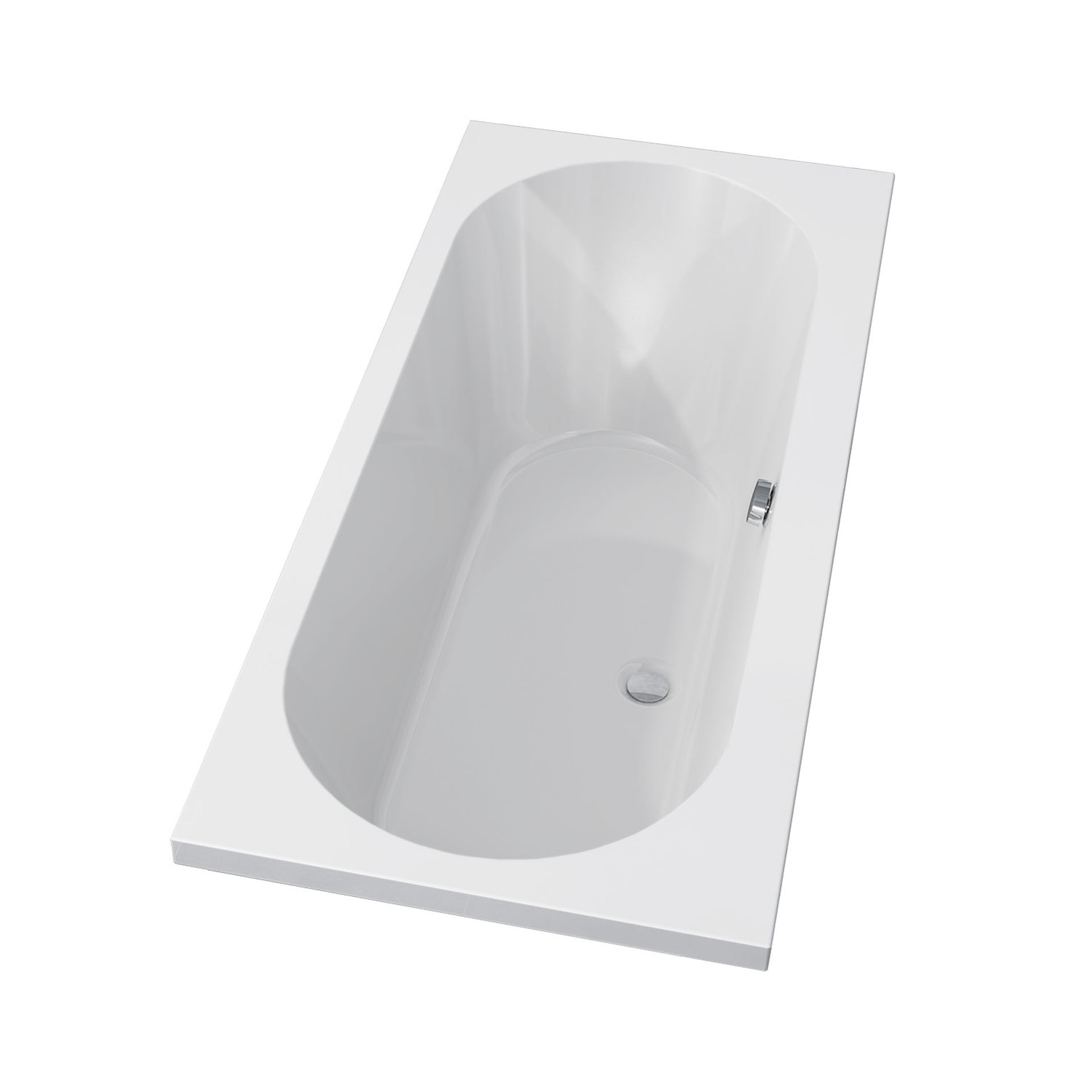 Inbouwbad, RIHO, Carolina, White glossy