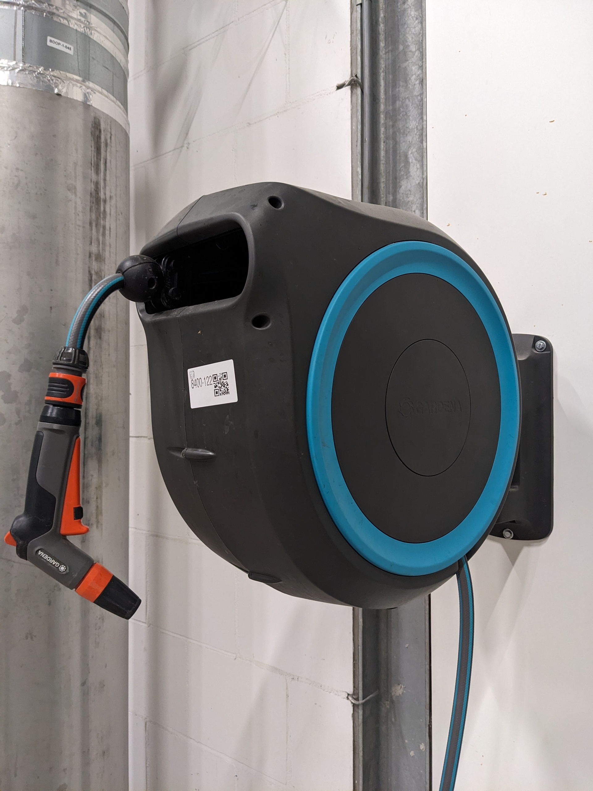 Waterslanghaspel 25m, Gardena, zwart blauw