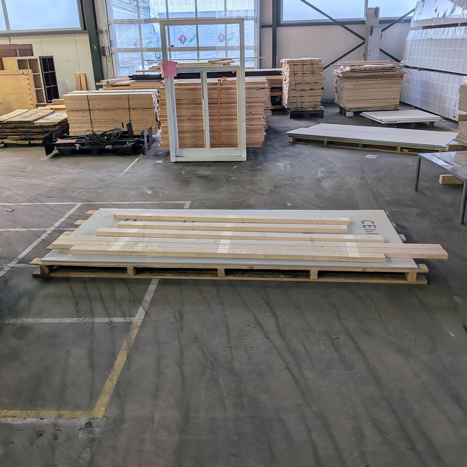 6x  Vuren balk met 2x Betonvezel plaat