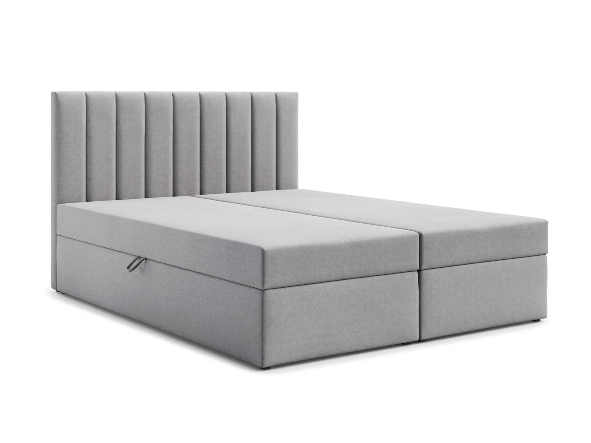 Boxspring bed met opbergfunctie 140×200, Grijs, 2025