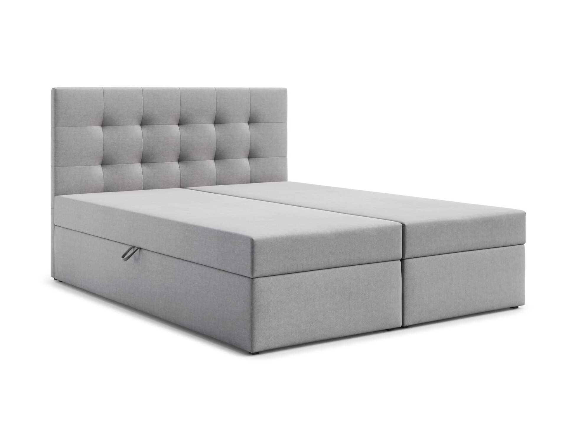 Boxspring bed met opbergfunctie 140×200, Grijs, 2025