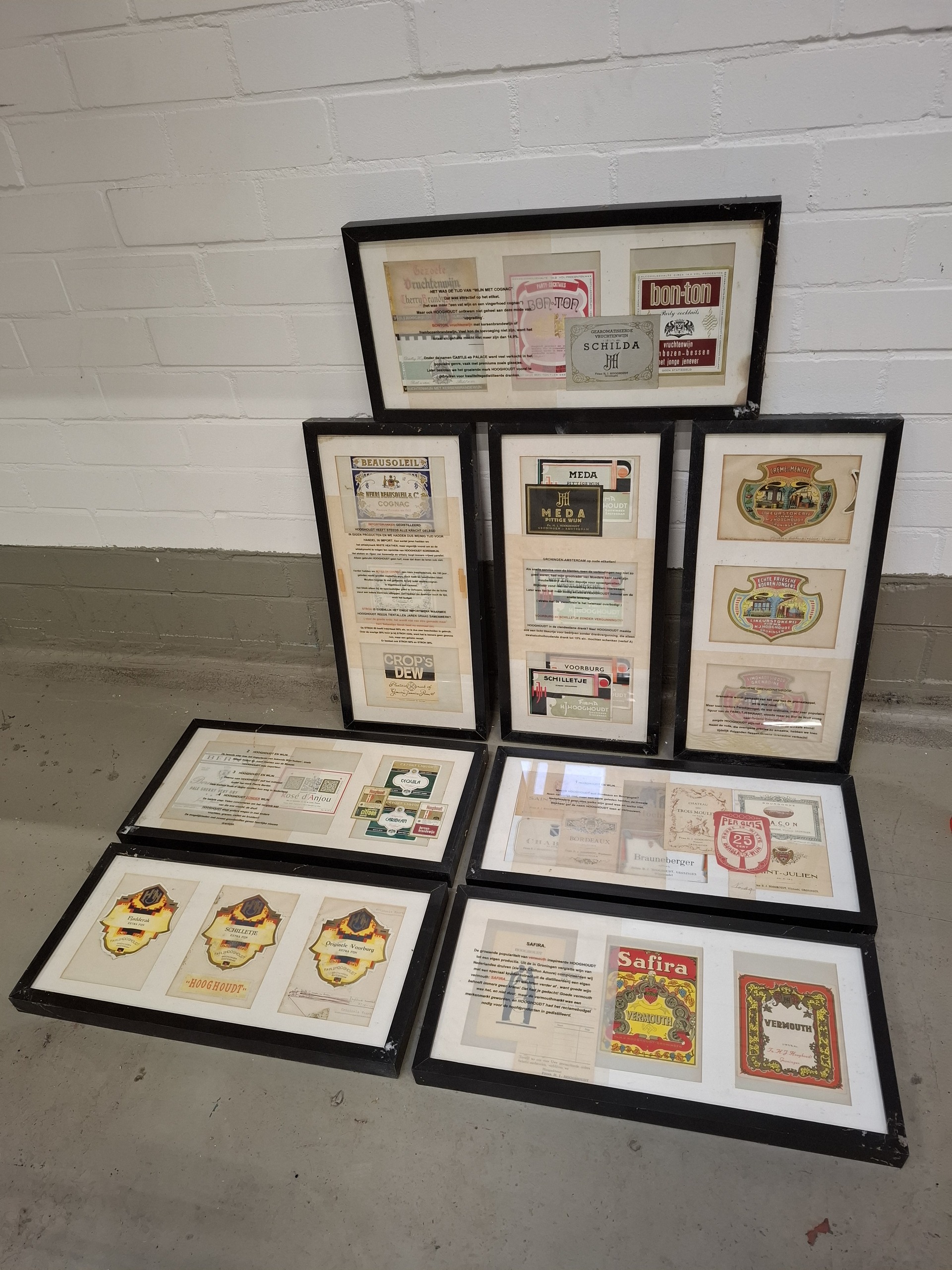 12x nostalgische afbeelding in lijst