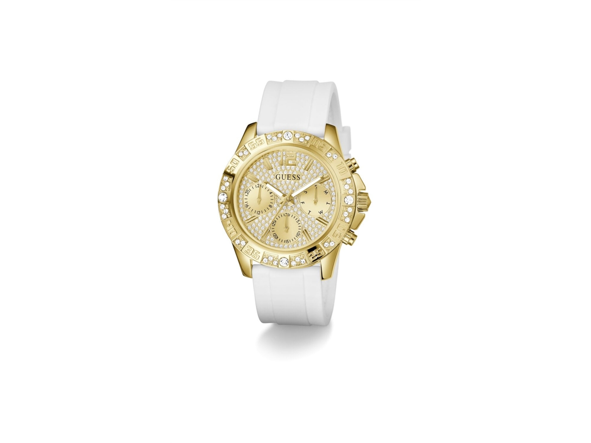 Guess Majesty GW0772L3 Horloge Siliconen Wit 40 mm