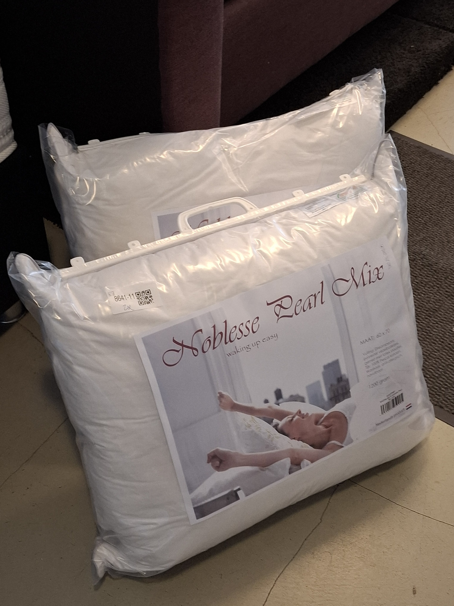 2x Hoofdkussen Noblesse pearl mix