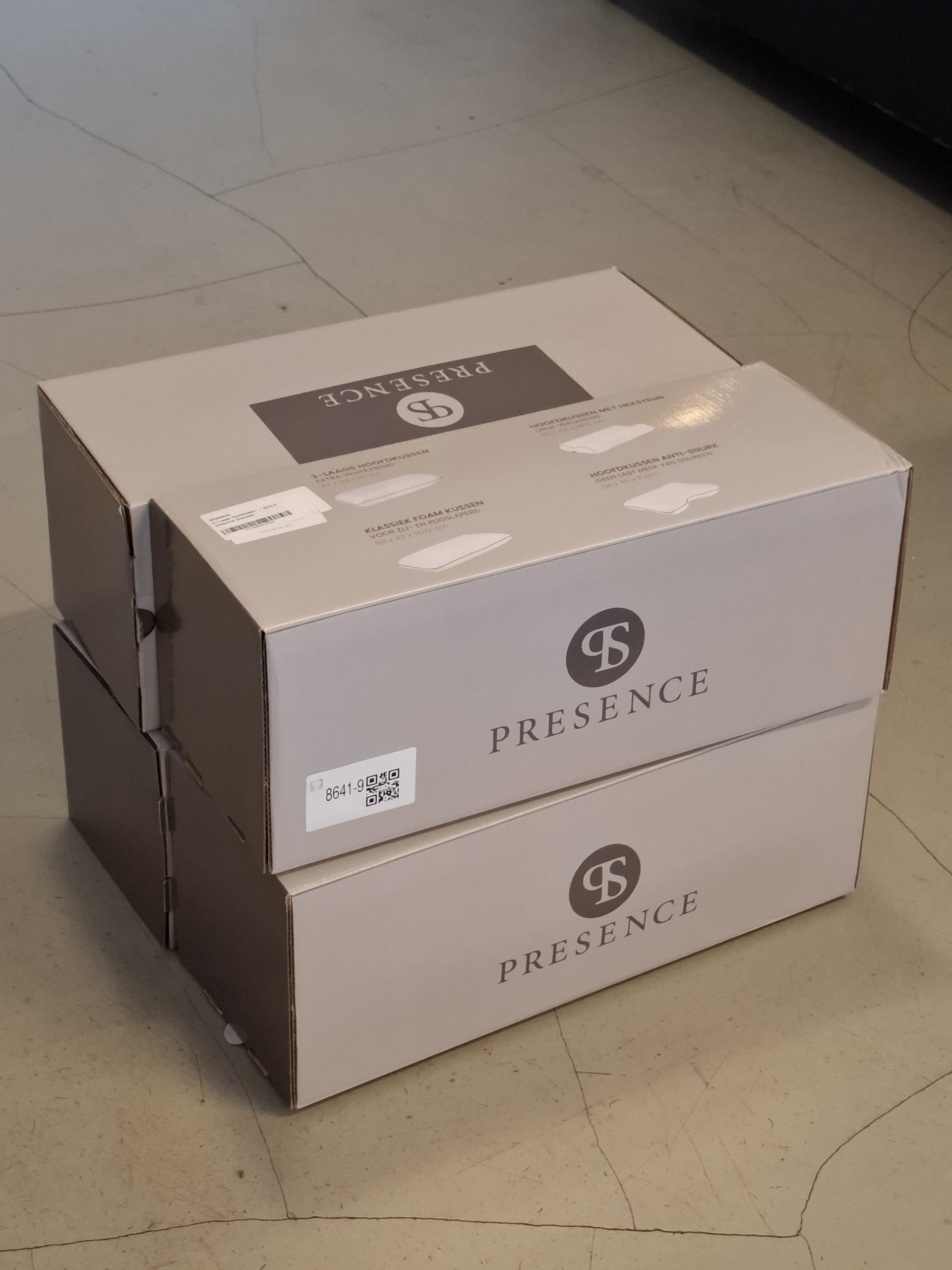 4x 3-Laags hoofdkussen Presence, extra ventilerend