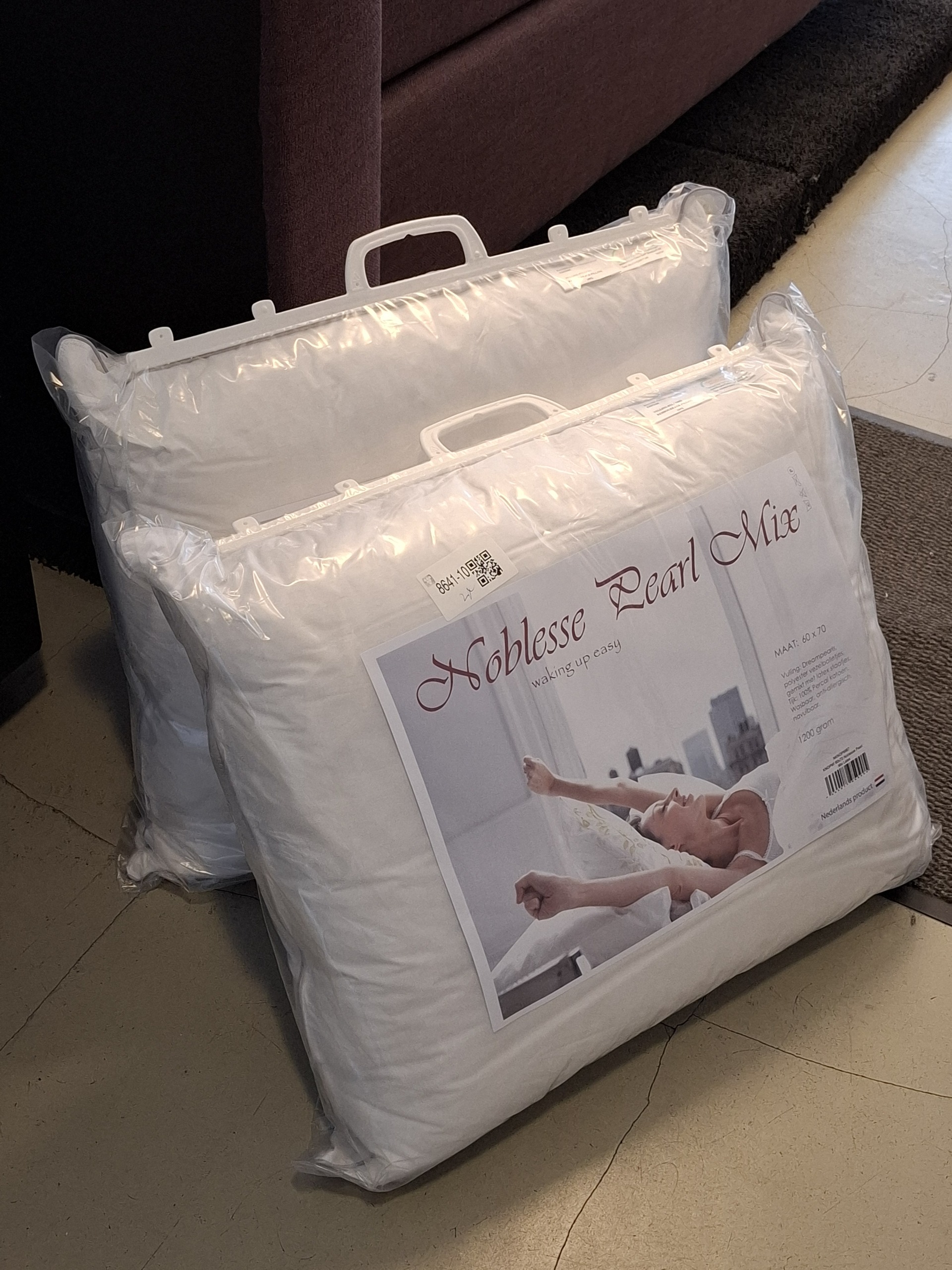 2x Hoofdkussen Noblesse pearl mix