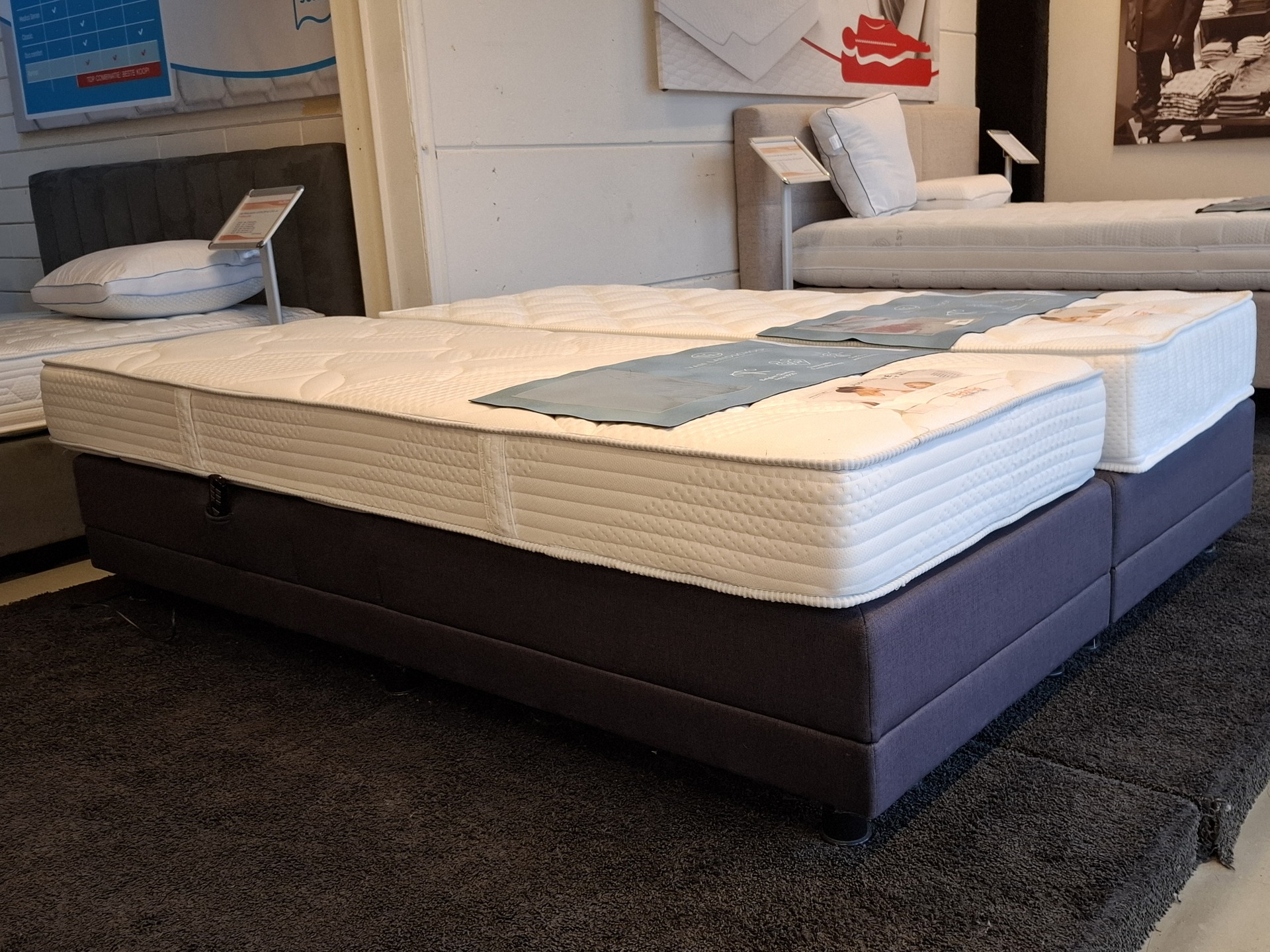 2-Persoons elektrische boxspring met 2x matras o.a. Meditras
