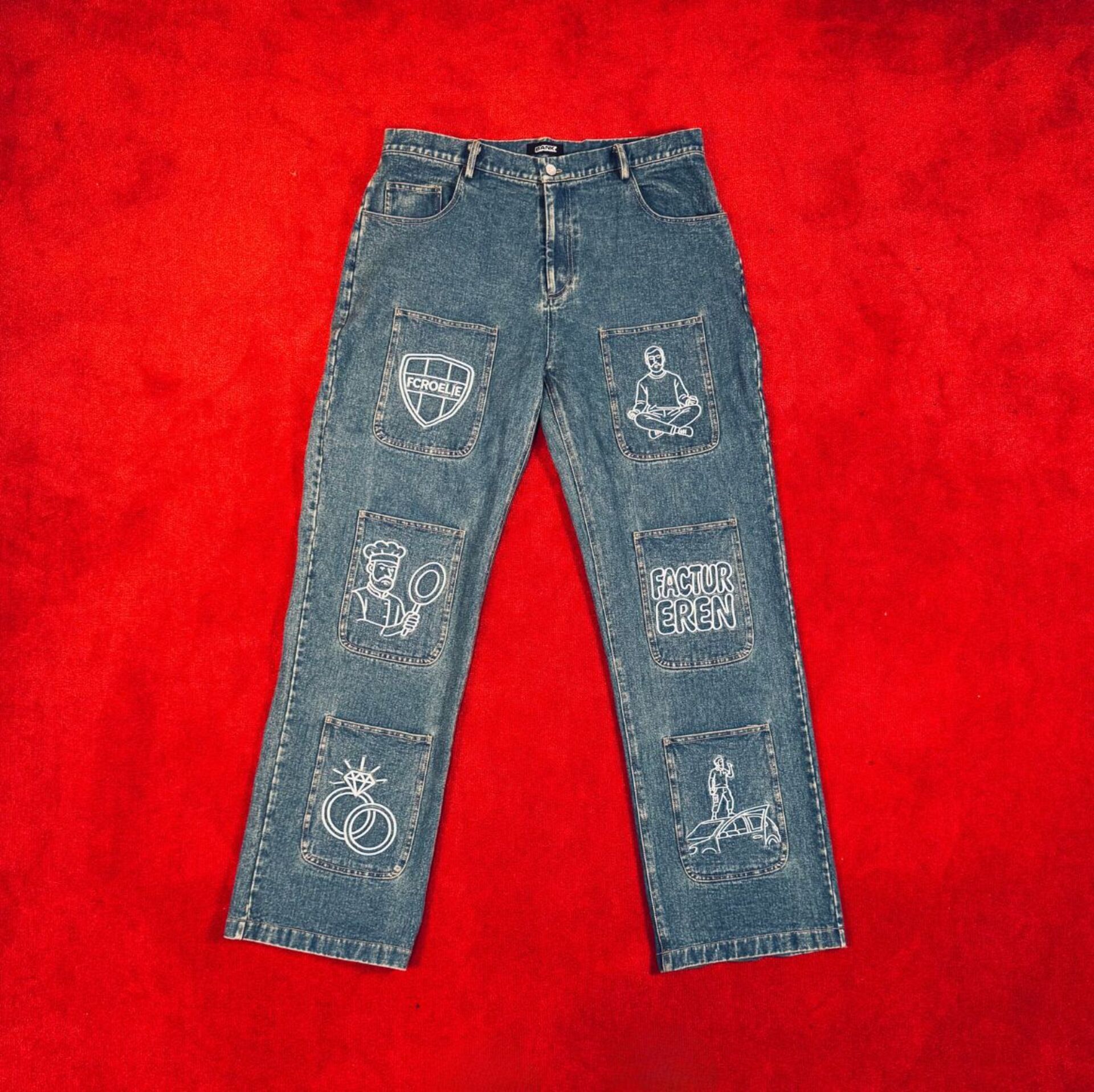 Broek, Bankzitters, Ziggo Dome World Tour, Blauw, Gedragen door Raoul